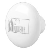 Moderne graue Initialen und Namen-Logo Keramikknauf (Rechts)