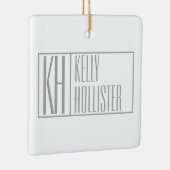 Moderne graue Initialen und Namen-Logo Keramikornament (Rechts)