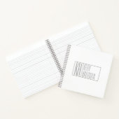 Moderne graue Initialen und Namen-Logo Notizblock (Innenseite)