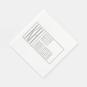 Moderne graue Initialen und Namen-Logo Serviette (Ecke)