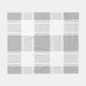 Moderne graue Karomuster Fleecedecke (Vorderseite (Horizontal))
