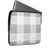 Moderne graue Karomuster Laptopschutzhülle (Vorne Rechts)