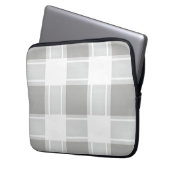 Moderne graue Karomuster Laptopschutzhülle (Vorderseite Links)