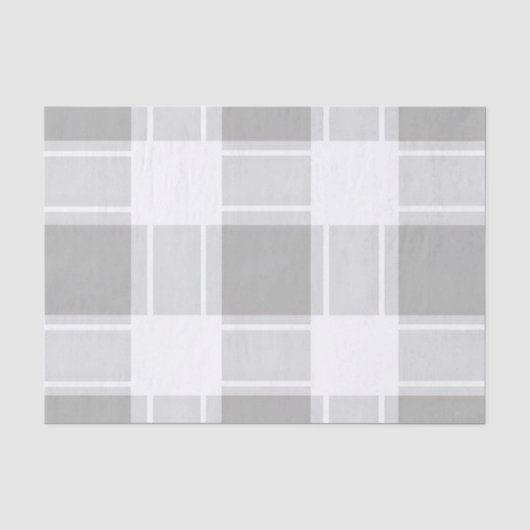 Moderne graue Karomuster Seidenpapier (Vorderseite)
