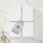Moderne graue Kreise Monogramm Geschenkanhänger (Mit Garn)