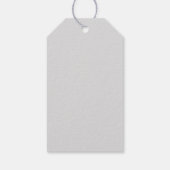 Moderne graue Kreise Monogramm Geschenkanhänger (Rückseite)