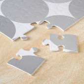 Moderne graue Kreise Monogramm Puzzle (Seite)