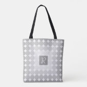 Moderne graue Kreise Monogramm Tasche (Rückseite)
