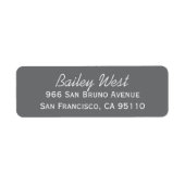 Moderne graue Labels (Vorne)