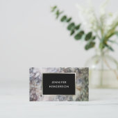 Moderne graue Marmor schwarz silber berufliche Qua Visitenkarte (Stehend Vorderseite)