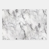 Moderne graue Marmormuster Geschenkpapier Set (Vorderseite 3)