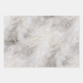 Moderne graue Marmormuster Geschenkpapier Set (Vorderseite)