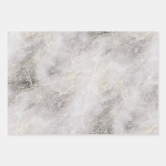 Moderne graue Marmormuster Geschenkpapier Set (Vorderseite)
