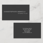Moderne graue Minimalistische, einfache Schlichte  Visitenkarte (Vorne/Hinten)