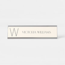 Moderne, graue, minimalistische Monogramm-Bezeichn