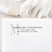 Moderne graue Monogram-Adresse (Insitu)