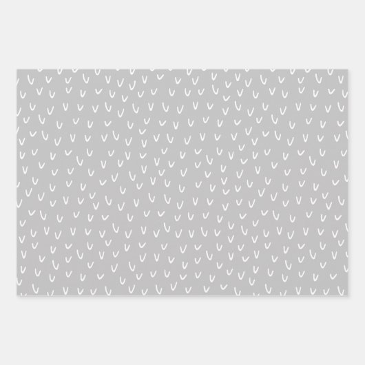 Moderne graue neutrale skandinavische Zuhause Schn Geschenkpapier Set (Vorderseite 3)