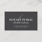 Moderne graue Notar-Foto Visitenkarte (Vorderseite)