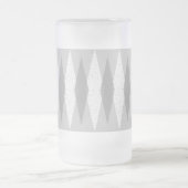 Moderne graue Raute Mattierte Tasse aus Glas (Mittel)