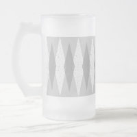 Moderne graue Raute Mattierte Tasse aus Glas