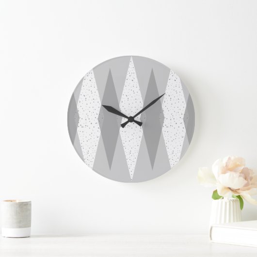 Moderne Graue Raute - Uhr (Zuhause)