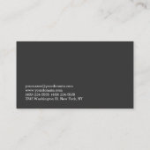 Moderne Graue Real Anwesen Agent Business Card Visitenkarte (Rückseite)