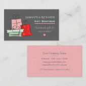 Moderne graue rosa Geschenke verkaufen Visitenkarte (Vorne/Hinten)