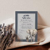 Moderne graue Safari Kinderdusche Einladung