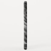 Moderne graue Satin Print | Monogramm oder Name Case-Mate iPhone Hülle (Hinten/Rechts)