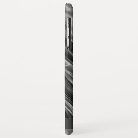 Moderne graue Satin Print | Monogramm oder Name Case-Mate iPhone Hülle (Hinten/Links)