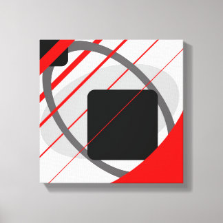 Moderne, graue schwarze, cremefarbene Canvas Leinwanddruck