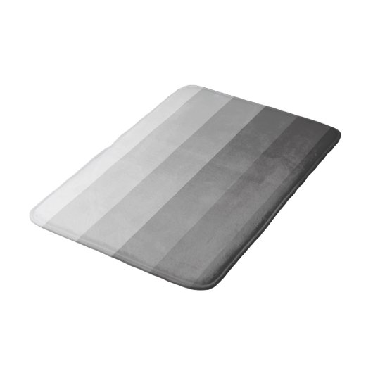 Moderne graue Streifen Badematte (Schrägansicht)