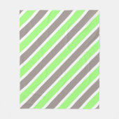 Moderne graue Streifen Fleecedecke (Vorderseite)