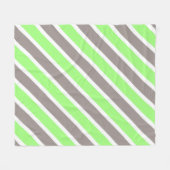 Moderne graue Streifen Fleecedecke (Vorderseite (Horizontal))