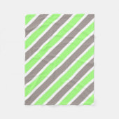 Moderne graue Streifen Fleecedecke (Vorderseite)