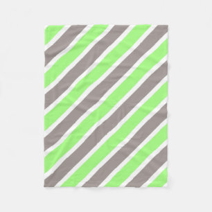 Moderne graue Streifen Fleecedecke