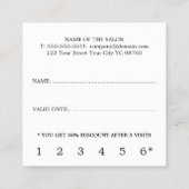 Moderne graue Streifen Imitate Gold Herzlichkeit Treuekarte (Rückseite)