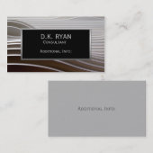 Moderne graue Streifen Visitenkarte 2 (Vorne/Hinten)