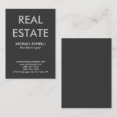 Moderne Graue, trendige echte Anwesen Agent Visite Visitenkarte (Vorne/Hinten)