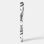 Moderne graue tropische Blätter Muster Individuell Case-Mate iPhone Hülle (Rückseite / Rechts)