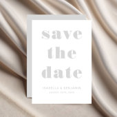 Moderne graue Typografie Save The Date