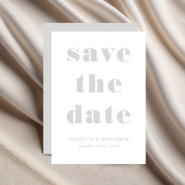 Moderne graue Typografie Save The Date