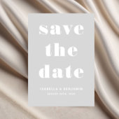Moderne graue Typografie Save The Date