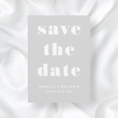 Moderne graue Typografie Save The Date