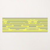 Moderne graue und gelbe Streifen Yogamatte (Rückseite (Horizontal))