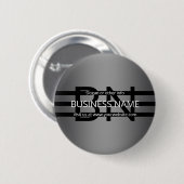 Moderne graue und horizontale schwarze Streifen Button (Vorne & Hinten)