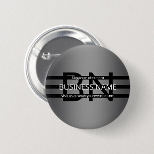 Moderne graue und horizontale schwarze Streifen Button
