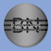 Moderne graue und horizontale schwarze Streifen Magnet