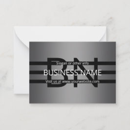Moderne graue und horizontale schwarze Streifen Mitteilungskarte