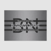 Moderne graue und horizontale schwarze Streifen Seidenpapier (Vorderseite)